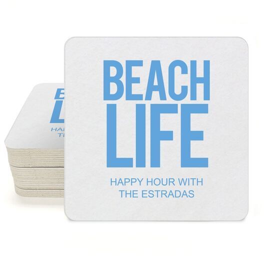 Beach Life Square Coasters